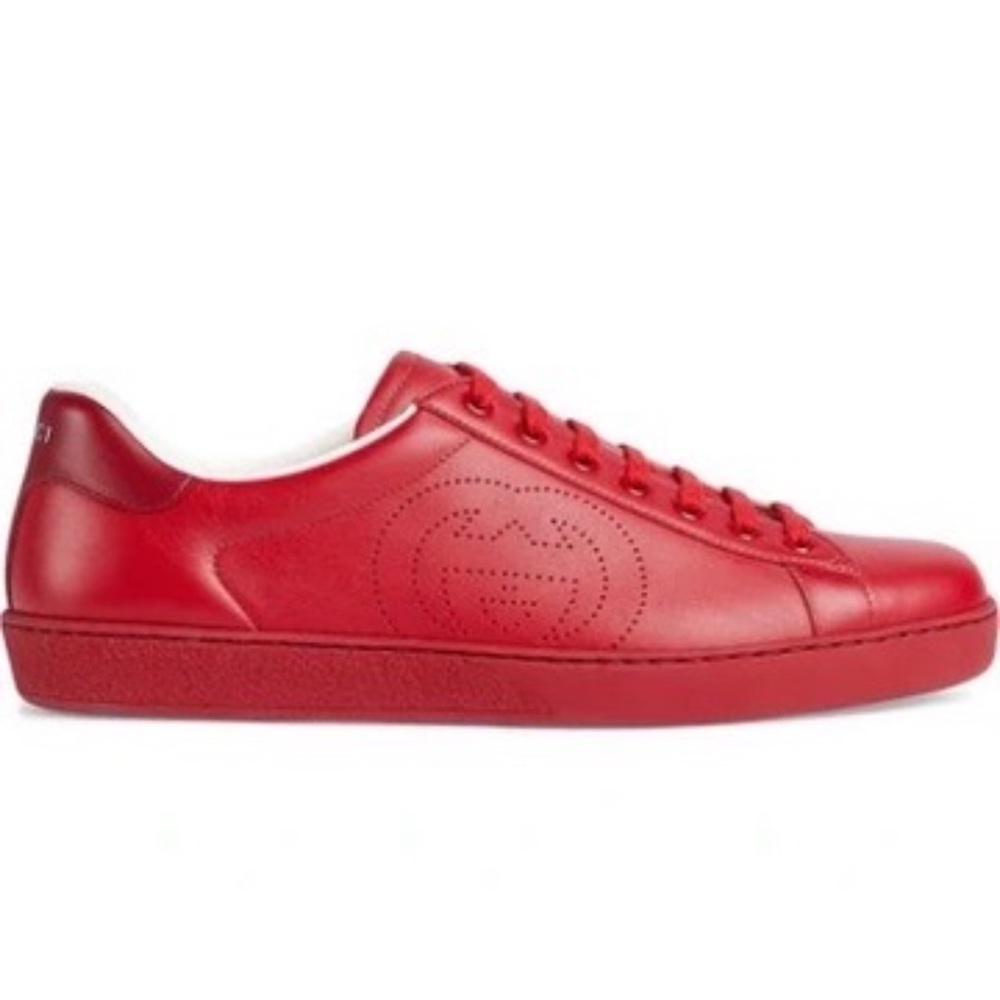 Red Gucci ace sneakers